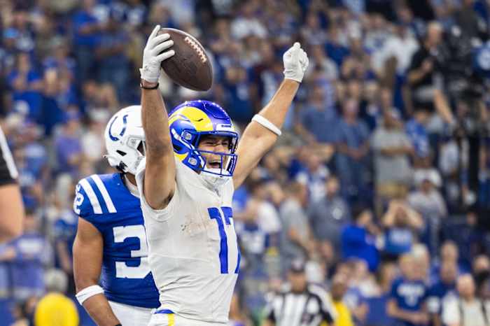 Rams rookie receiver Puka Nacua is second in the NFL in receiving yards after Week 4.